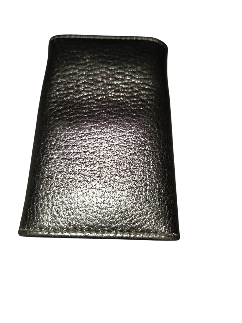 Tiffany And Company Metallic Gold Leather Key Holder Wallet with Turquoise Butto - Picture 11 of 11